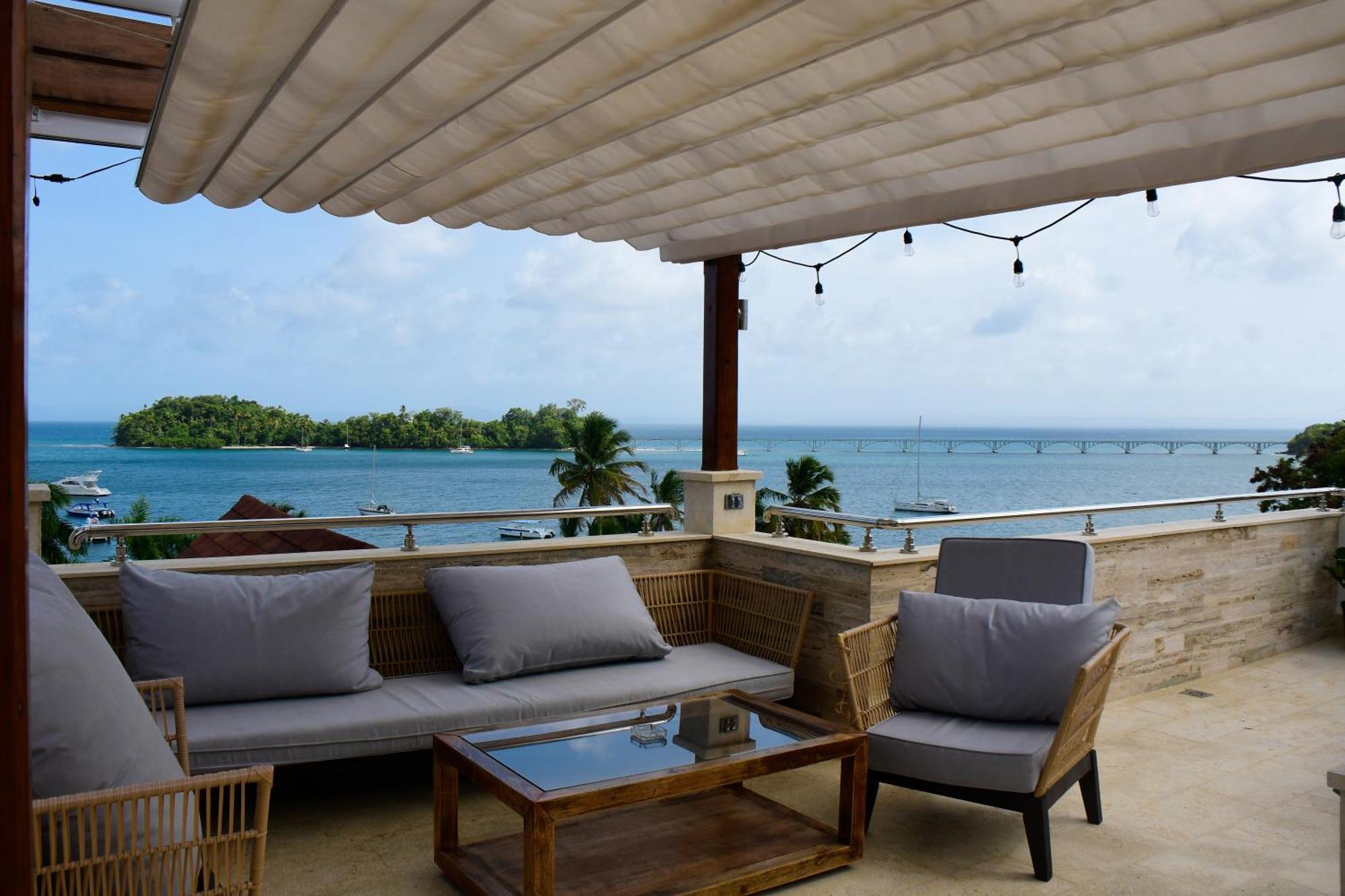 Hacienda Samana Bay Hotel Exterior foto View of the Caribbean from the rooftop of the Hotel